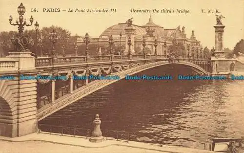 R631424 Paris. Alexander die dritte Brücke. Timinsky