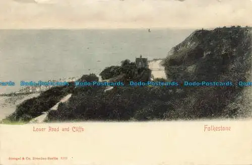 R631749 Folkestone. Untere Straße und Klippen. Stengel