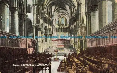 R631505 Kathedrale von Canterbury. Chor. Postkarte