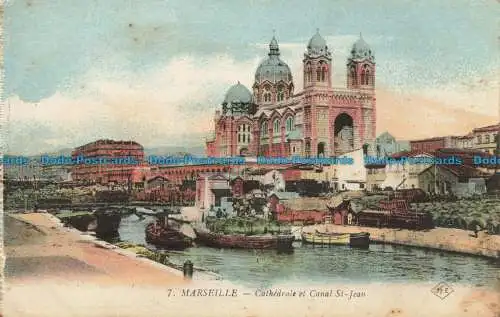 R632568 Marseille. Kathedrale und Johanniskanal. J.F.E