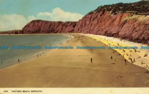 R631879 Sidmouth. Western Beach. Harvey Barton. 1955