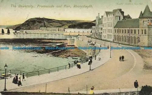 R631919 Aberystwyth. Die Universität. Promenade und Pier. Scott Serie. Nein. 603