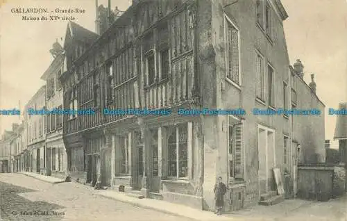 R632617 Gallardon. Große Straße. Haus aus dem XV. Siegel. Ch. Foucault