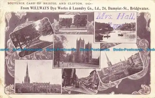 R632640 Souvenirkarte von Bristol und Clifton. Von Willways Dye Works and Laundr