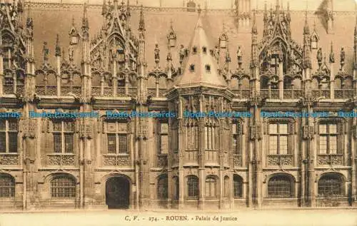 R632719 Rouen. Justizpalast. Postkarte