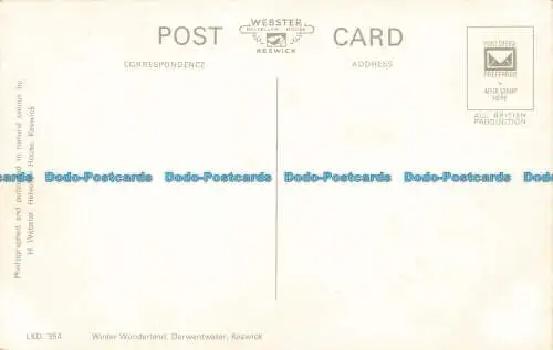 R632927 Keswick. Winterwunderland. Derwentwater. H. Webster