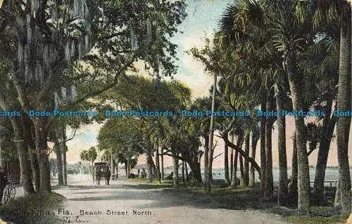 R632940 Daylona Fla. Beach Street North. Der Hugh C. Leighton