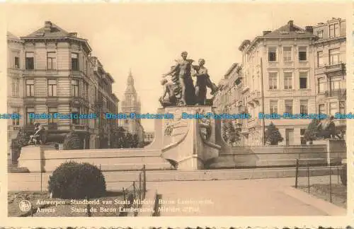 R633329 Antwerpen. Statue von Baron Lambermont. Ern. Nels Thill. Serie. 25. Nein. 73