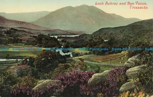 R633008 Trossachs. Loch Achray und Ben Venue. Valentine Serie