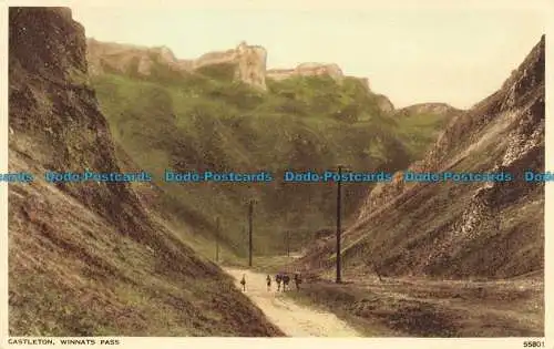 R633069 Castleton. Winnats Pass. Photochrom