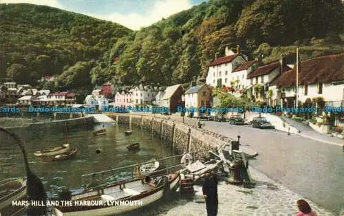 R633093 Lynmouth. Mars Hall und der Hafen. J. Lachs