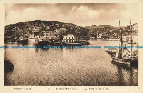 R633488 Philippeville. Der Hafen und die Stadt. Laune. Albert