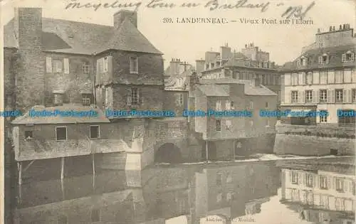 R633147 Landerneau. Alte Brücke über das Elorn. Andrieu. 1902