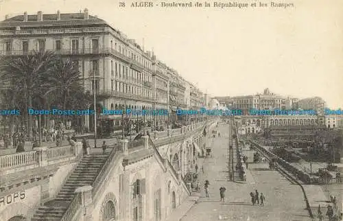 R633148 Algier. Boulevard de la Republique und die Rampen. L.Y