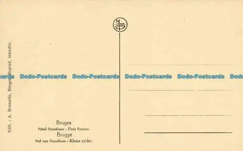 R632475 Brügge. Hotel Gruuthuse. Petit Dachboden. A. Brüssel. Ern. Nels Thill