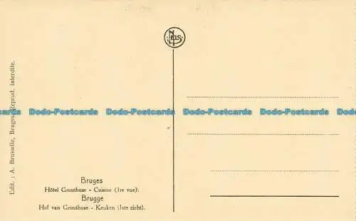 R632492 Brügge. Hotel Gruuthuse. Küche. A. Brüssel. Ern. Nels Thill