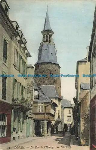 R634423 Dinan. Die Straße der Uhr. ND. Foto