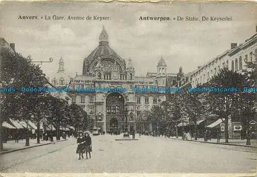 R632528 Antwerpen. Der Bahnhof. Avenue de Keyser. J. B. Verhoeven