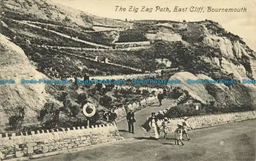 R633233 Bournemouth. Der Zickzackpfad. East Cliff. Valentine-Serie. 1910