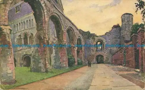 R633607 Canterbury. West End der Ruinen der Krankenstation. Das Photochrom. Walter E. Sprad