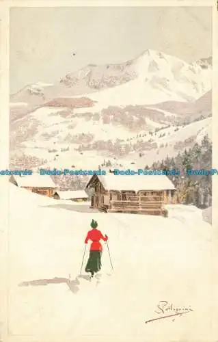 R634484 Frauen im Schnee. Vouga. Nein. A. 4