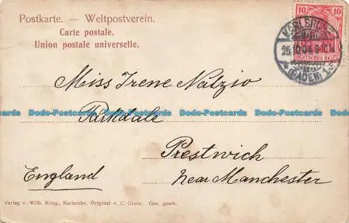 R634588 Karlsruhe aus der Vogelschau. Wilh. Krieg