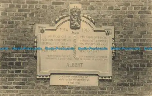 R633722 Albert. A. Brüssel. Ern. Nels Thill