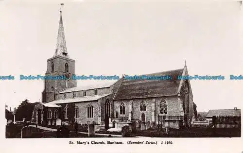 R132071 St. Marys Kirche. Banham. Saunders. Norvic Mill. RP