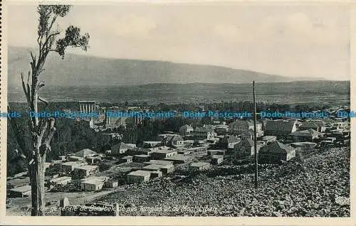 R132088 Allgemeine Ansicht von Baalbek auf die Tempel und den Berg Libanon. Wakim A