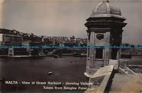 R132142 Malta. Blick auf Grand Harbour mit Valletta. Entnommen von Senglea Point.