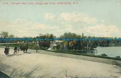 R132169 Prospect Park Lake. Brücke und Straße. Brooklyn. Nr. J. Nr. 2116. B. Hopkins