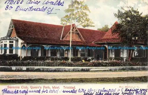 R132377 Savannenclub. Queens Park West. Trinidad. Marshall und Co. B. Hopkins