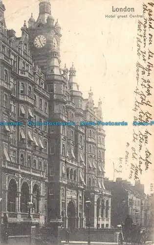 R132306 London. Hotel Great Central. Pfau. 1904