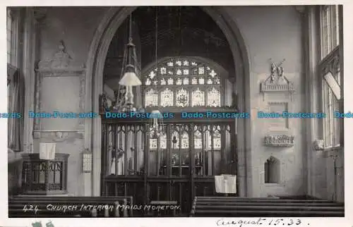 R132210 Innenraum der Kirche. Maids Moreton. Nr. 424