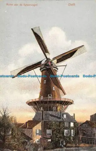 R132227 Molen aan von Spoorsingel. Delft. F. Helbers. B. Hopkins