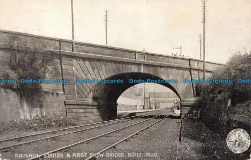 R132430 Regenhügelstation und erste Schrägbrücke. 1907