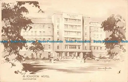 R132272 Das Polygon Hotel. Southampton. Chas Knight. 1953