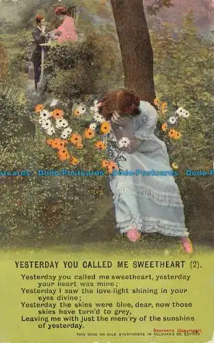 R132527 Yesterday You Called Me Sweetheart. Bamforth