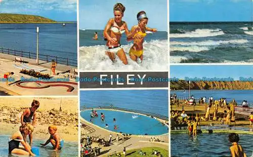 R133179 Filey. Multi-View. Bamforth. Farbglanz. 1981