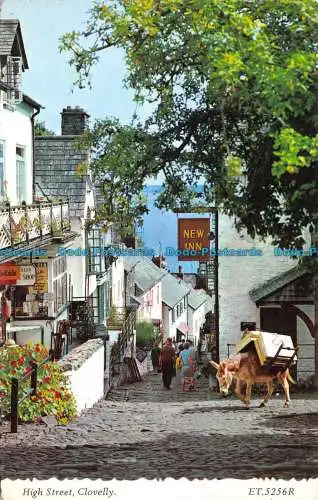 R133224 High Street Clovelly. Bamforth. 1988