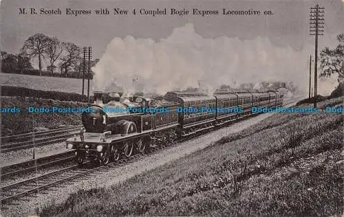 R132653 M.R. Scotch Express mit neuer 4 gekoppelter Drehgestell-Expresslokomotive. G.