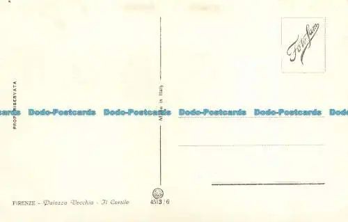 R132715 Florenz. Alter Palast. Der Hof. Fotofam