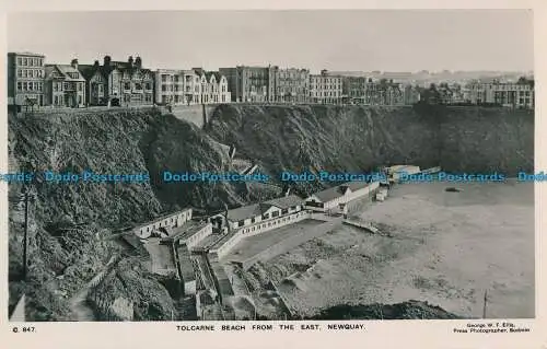 R133873 Tolcarne Beach aus dem Osten. Newquay. W.F. Ellis. Nr. C.847