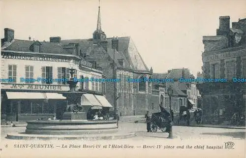 R133365 Saint Quentin. Henri IV Platz und das Hauptkrankenhaus. Neurdein. Nr. 8. B.