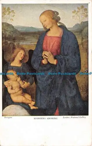 R132790 Postkarte. Madonna verehrt. Perugino. M.S. Ltd