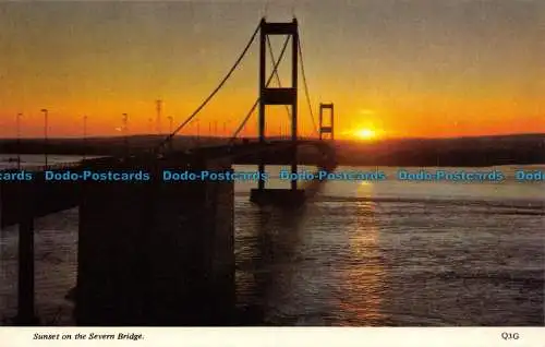 R133439 Sonnenuntergang auf der Severn-Brücke. Harvey Barton