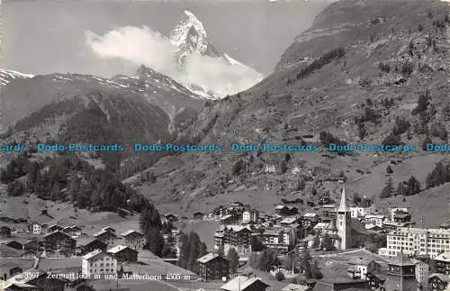 R132912 Zermatt 1608m und Matterhorn 4505m. O. Sartori. Nr. 3597