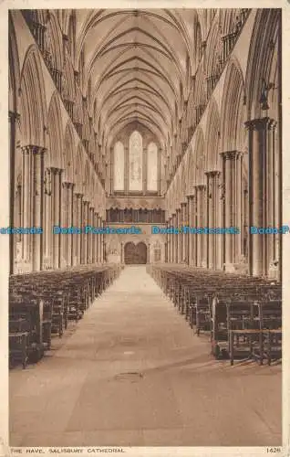 R132918 Das Schiff. Kathedrale von Salisbury. Fotopräzigkeit. Englisch. Nr. 1426. 1952