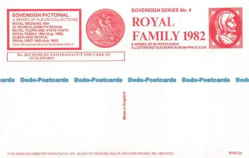 R134125 Sovereign Seriennr. 4. Königliche Familie 1982. Eine Serie von 60 Postkarten. Nein.