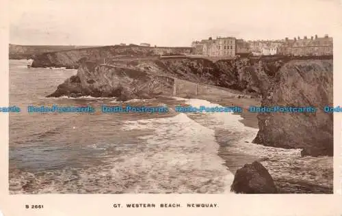 R133598 Gt. Western Beach. Newquay. Kingsway RP. 1908